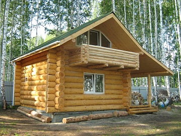 Дом 4×5 м в чашу, 20 м² Дом 4×5 м в чашу, 20 м²