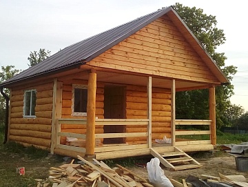 Баня 6×4 с террасой, 36 м² Баня 6×4 с террасой, 36 м²