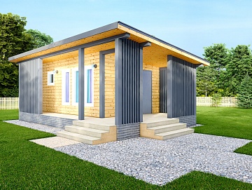 Баня из бруса 5×8 (Б-144), 40 м² Баня из бруса 5×8 (Б-144), 40 м²